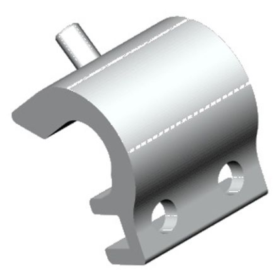 Bride de fixation pour détecteur en "T" pour vérins à tirants Ø50/63/80 ou tube profilé Ø50/63-Leggi tutto