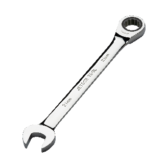 Jetech 21mm Clé mixte à cliquet - Clé polygonale en acier de qualité industrielle Cr-V au fini chrome poli-Lire la description