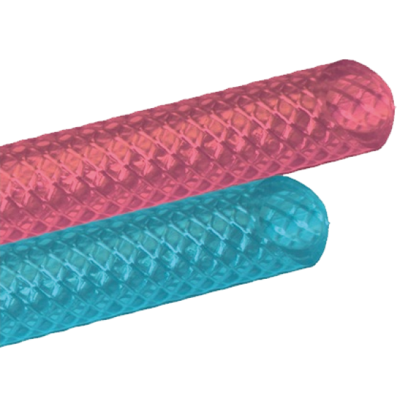 Tuyaux droits en bobine - PVC renforcé - 20x28 mm - Bleu - 50 m - Pmax:15 bar - PLNE:50 bar Tuyaux droits en bobine - PVC renforcé - 20x28 mm - Bleu - 50 m - Pmax:15 bar - PLNE:50 bar-Lire la description