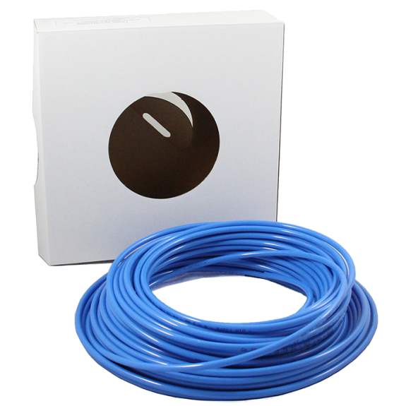 Tube pneumatique calibré en bobine - Polyamide - 4x2 mm - Bleu - 25 m - P. max: 44 bar-Lire la description