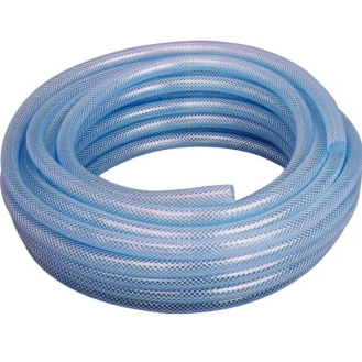 Tuyaux droits en bobine - PVC renforcé - 12x19 mm - Naturel - 50 m - Pmax:15 bar - PLNE:50 bar-Lire la description