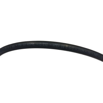 Tube pneumatique calibré en bobine - Polyamide ATEX - 6x4 mm - Noir - 25 m - P. max: 22 bar-Lire la description