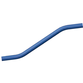 Double courbe AIRnet en aluminium bleue de Ø 20 mm ext - L: 440 cm - 16 bar-Lire la description