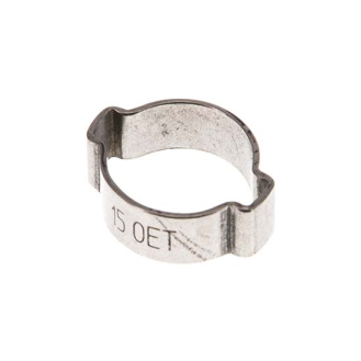Colliers de serrage à deux oreilles pour tuyaux de Ø extérieur 12,5-15 mm - Largeur: 7,5 mm-Lire la description