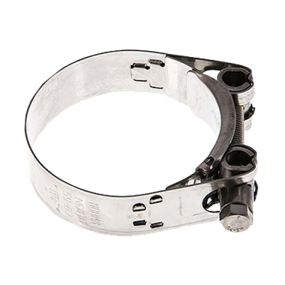 Collier de serrage (Collier et vis en inox) - Diamètre du tube (mm): 91-97 - Largeur: 25 mm-Lire la description