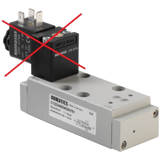 Distributeurs sur embase - 5/3 CF - Cde Electropneu. - Rap. Res. centre - Ss Joint-Lire la description