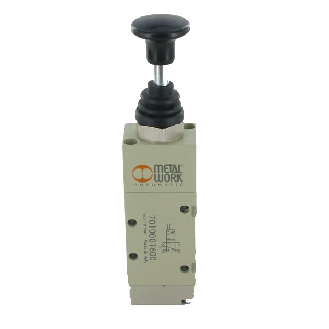 Distributeurs en ligne - 3/2 Mono / Bi NF - G1/8" - Cde Muscu - Rap. Bouton pousser-tirer-Lire la description