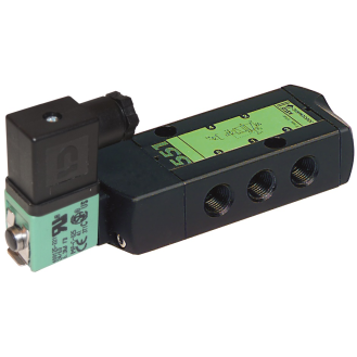 Distributeurs en ligne avec joint - 5/2 Monostable - G1/4" - Cde Electropneumatique - 115/50-120/60-Lire la description
