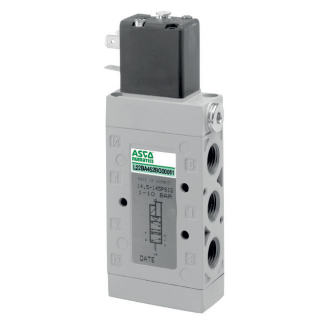 Distributeur en ligne sans joint - 5/2 Mono - G3/8" - Electropneumatique - Rappel Ressort - 24/50-Lire la description