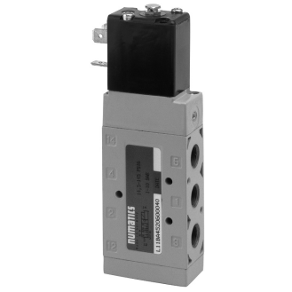 Distributeur en ligne sans joint - 5/2 Mono - G1/4" - Electropneumatique - Rappel Ressort - 24/50-Lire la description