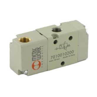 Distributeurs en ligne - 3/2 Mono NF - G1/8" - Cde pneu. - Rap. Res. - Av. Joints-Lire la description
