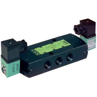 Distributeurs en ligne avec joint - 5/2 Bistable - G1/2" - Commande Electropneumatique - 48/DC-Lire la description