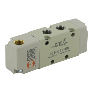 Distributeurs en ligne - 5/2 Mono - G1/2" - Cde pneu. - Rap. Res. - Av. Joints-Lire la description