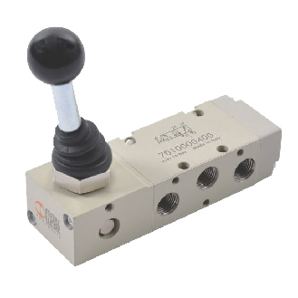 Distributeurs en ligne - 5/3 Bi COP - G1/4" - Cde Muscu à levier - Rap. Res. - Av. Joints-Lire la description