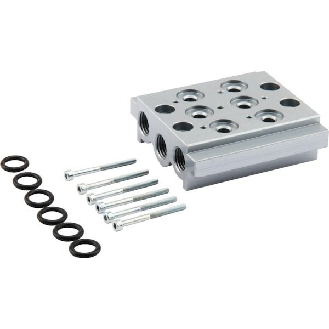 Kit embase 2 positions CVM 1/8 Taraudée G1/4" (1,3 et 5)-Lire la description