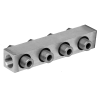 Barettes d'alim. avec vis et joints pour 5 distributeurs Ø racc. : 1/2'' - Ø racc. Entrées : 3/4"