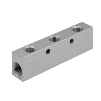 Barettes - Collecteurs - Manifold - Aluminium - 2X3/8" - 5X1/4" FF - 1 à 12 bar-Lire la description