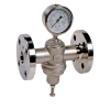 Détendeur de pression en Inox 316 avec étanchéité FPM, DN15, brides GN16 Détendeur de pression en Inox 316 avec étanchéité FPM, DN15, brides GN16