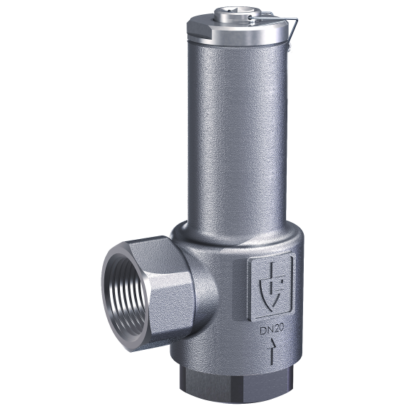 Soupape de décharge - Inox - Portée FPM - G1/2" - Tarée à 0,5 bar - proportionelle - +200°C-Beschreibung lesen