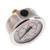 Manomètre Ø 63mm - Inox - Rac. au dos Laiton - G1/4'' - Avec glycérine - 0 - 40bar - Précision: 1.6