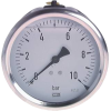 Manomètre Ø 100mm - Inox - Rac. au dos laiton - G1/2'' - Av glycérine - 0 - 400 bar - Cl1.0