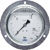 Manomètre Ø100mm -Avec collerette - Inox - Rac. au dos laiton - G1/2'' -Av glyc. - 0 - 10bar - Cl1.0
