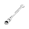 Clé à cliquet flexible Jetech de 8 mm, de qualité industrielle, avec tête flexible, fabriquée en acier allié Cr-V forgé et traité thermiquement, entièrement polie avec 12 points, combinaison de clé à cliquet à tête flexible, métrique
