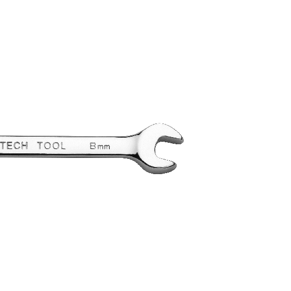 Clé à cliquet flexible Jetech de 8 mm, de qualité industrielle, avec tête flexible, fabriquée en acier allié Cr-V forgé et traité thermiquement, entièrement polie avec 12 points, combinaison de clé à cliquet à tête flexible, métrique-Lire la description