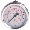 Manomètre Ø 63mm - Inox - Rac. au dos Laiton - G1/4'' - Avec glycérine - 0 - 60bar - Précision: 1.6