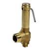 Soupapes de sécurité - Laiton - FPM + PTFE - G1"-G1" - Pour Vapeur - 0,5 bar -(+)165°C