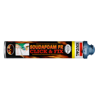 MOUSSE ADHESIVE 750ML CLICK&FIX,POLYURETHANE (12 PIECES)*-Lire la description
