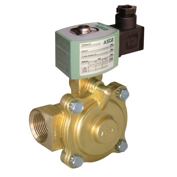 Électrovanne en laiton PTFE 2/2 NF G1'' 230V-Lire la description