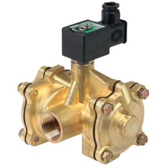 Electrovanne 3/2 en laiton NBR 1'' NPT 24V DC-Lire la description