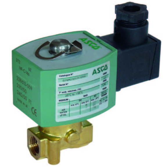 Electrovanne  Série 262 - Laiton - NBR - 2/2 - NF - G1/4" - 24/DC - Avec commande manuelle-Leggi tutto