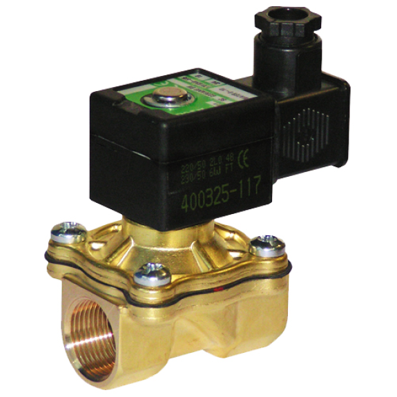 Electrovanne  Série 238 - Laiton - NBR - 2/2 - NF - G3/8'' - 24/DC - Sans commande manuelle-Lire la description