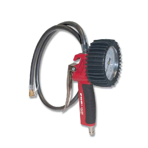 Gonfleur professionnel avec manomètre et flexible - G 1/4" - 0-10 bar - manomètre Ø80mm-Lire la description