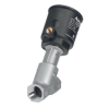 Vanne à soupape à siège incliné - Inox - PTFE - G3/4" FF - PN16 - 2/2 - 184°C - 2 à 10 bar