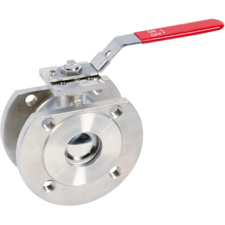 Vannes à sphère - Inox 316  - PTFE - DN100 - Wafer GN16 - PN16 - 2/2 - 2 pièces - 180°C-Lire la description