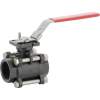 Vanne à sphère corps 3 pièces en acier carbone - G1/2" FF - PN63 - max. 220°C