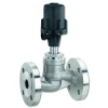 Vanne à soupape GEMU - 2/2 - NF - DN80 - GN16 - PS 5 bar - Inox - PTFE - Cde pneumatique - +180°C