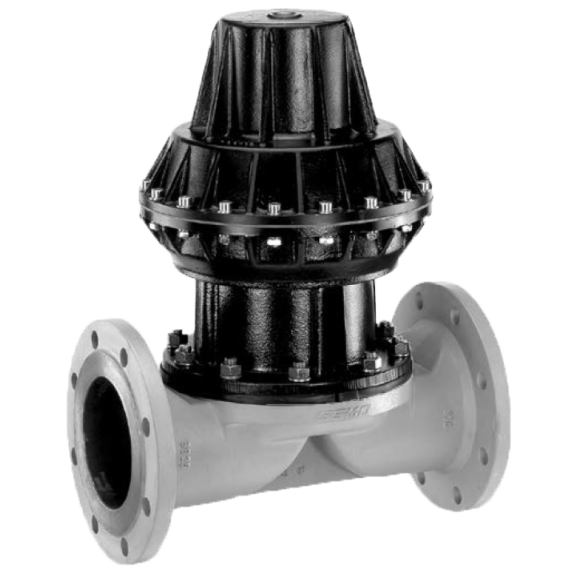Vanne à membrane - Fonte GG25 - EPDM - DN150 - A brides GN16 - (+)90°C - Cde Pneu simple effet NF-Lire la description