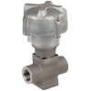 Vanne à soupape à siège droit - Inox - PTFE - G1" - PN40 - 2/2 - NF - Maximum 10 bar