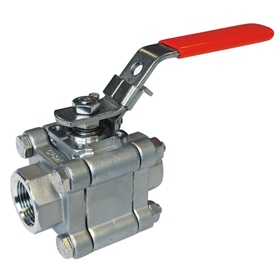 Vannes à sphère - Inox 316 - PTFE - G1/4'' FF - PN140 - 2/2 - Cadenassable - 218°C-Lire la description