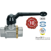 Vannes à sphère - Sans graisse - Laiton - PTFE - G1/2'' FF - PN100 - 2/2 - 2 pièces - 130°C