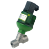 Vanne à soupape à siège incliné - Inox 316L - NBR - G1/2'' FF - PN10 - 2/2  - 24VDC - 90°C