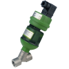 Vanne à soupape à siège incliné - Inox 316L - NBR - G3/8 FF - PN10 - 2/2 - 90°C - 230/50