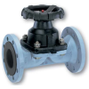 Vanne à membrane - Fonte GGG40 - EPDM - DN100 - A brides GN16 - (+)90°C - Cde Manu