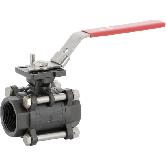 Vanne à sphère corps 3 pièces en acier carbone - G3" FF - PN40 - max. 220°C-Beschreibung lesen