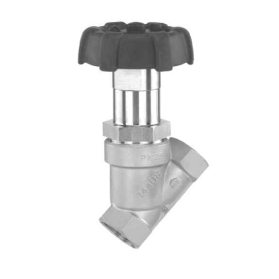 Vannes à soupape - Inox 316L - PTFE - G11/2 FF - PN25 - 2/2 - 180°C-Lire la description