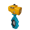 Vanne papillon LUG - GGG40/NBR/CF8M - DN50 - GN16 - PN16 - Cde pneu. double effet